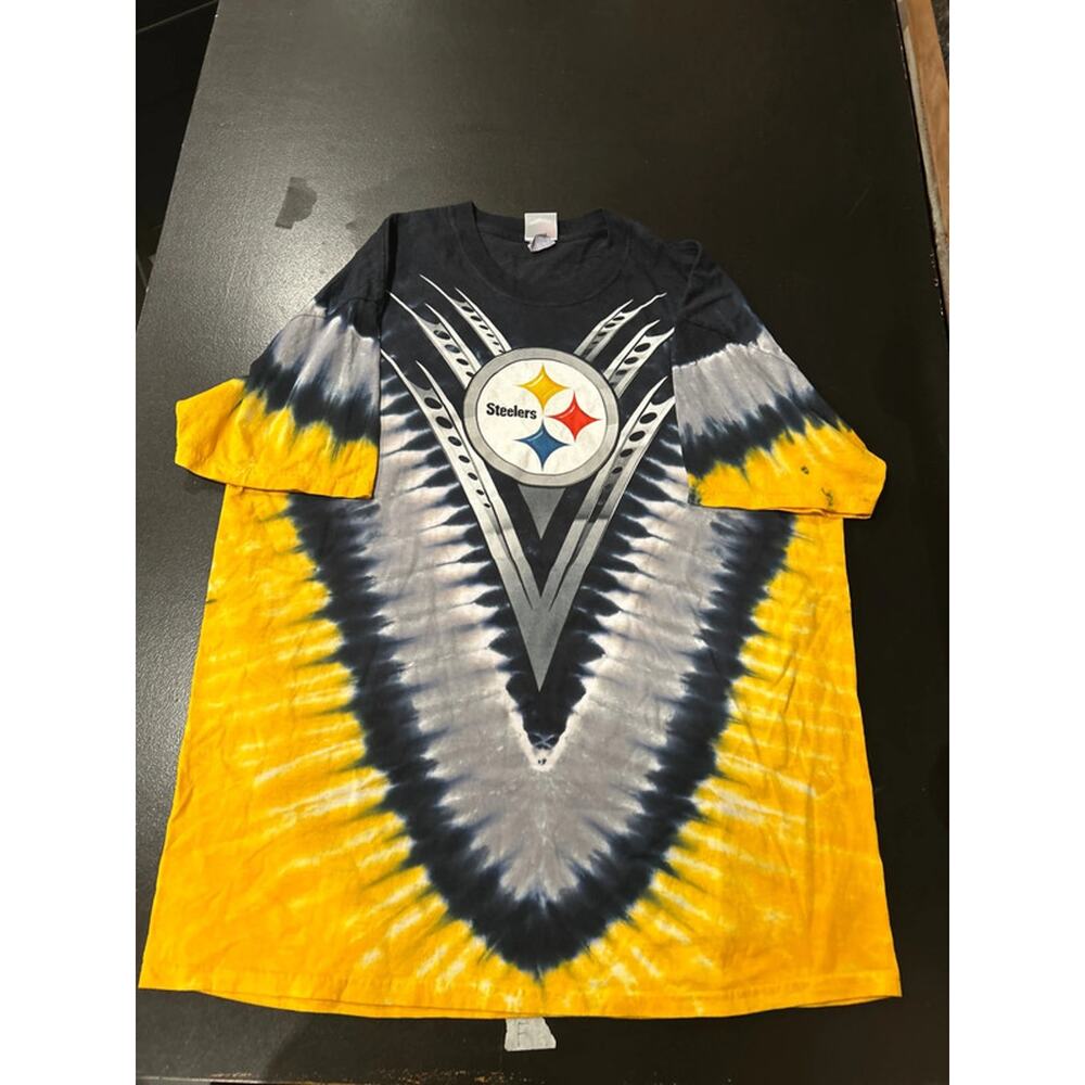 Vintage AOP Steelers tie dye tshirt